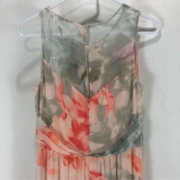 NWOT Vince Camuto floral maxi white gray coral dress 6 - Picture 6 of 9